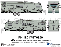 58 Piece 2017 Stellar Lg Travel Trailer Gray Version Complete Graphics Kit