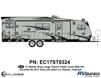 21 Piece 2017 Stellar Lg Travel Trailer Gray Version Curbside Graphics Kit