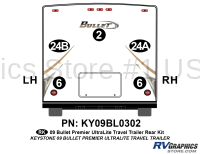 5 Piece 2009 Bullet TT Rear Graphics Kit