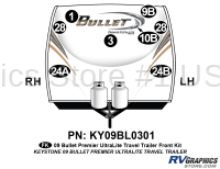 8 Piece 2009 Bullet TT Front Graphics Kit