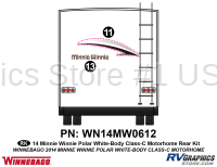 2 Piece 2014 Winnebago Minnie Winnie Polar ClassC Rear Graphics Kit
