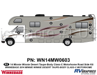 13 Piece 2014 Winnebago Minnie Winnie Desert Taupe ClassC Roadside Graphics Kit