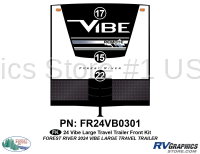 3 Piece 2024 Vibe Large Travel Trailer Front Graphics Kit