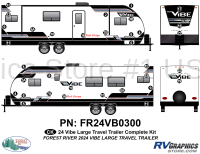 34 Piece 2024 Vibe Large Travel Trailer Complete Graphics Kit-Version A
