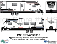 34 Piece 2024 Vibe Large Travel Trailer Complete Graphics Kit-Version B