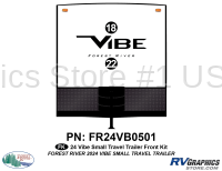 2 Piece 2024 Vibe Small Travel Trailer Front Graphics Kit