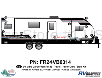 15 Piece 2024 Vibe Large Travel Trailer Curbside Graphics Kit-Version B