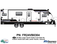 15 Piece 2024 Vibe Large Travel Trailer Curbside Graphics Kit-Version A