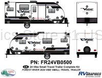 33 Piece 2024 Vibe Small Travel Trailer Complete Graphics Kit