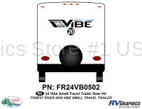 1 Piece 2024 Vibe Small Travel Trailer Rear Graphics Kit