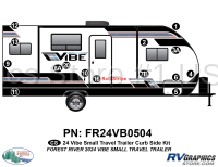 15 Piece 2024 Vibe Small Travel Trailer Complete Graphics Kit