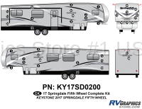 40 Piece 2017 Springdale Fifth Wheel Complete Graphics Kit