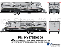 49 Piece 2017 Springdale Large Travel Trailer Complete Graphics Kit