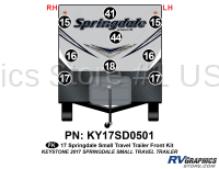 9 Piece 2017 Springdale Small Travel Trailer Front Graphics Kit