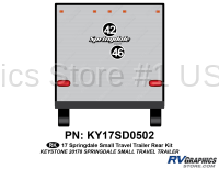 2 Piece 2017 Springdale Small Travel Trailer Rear Graphics Kit