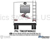 2 Piece 2022 Four Winds Small Motorhome Red Version Rear Graphics Kit