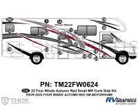22 Piece 2022 Four Winds Small Motorhome Red Version Curbside Graphics Kit