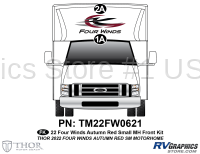 2 Piece 2022 Four Winds Small Motorhome Red Version Front Graphics Kit