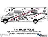 22 Piece 2022 Four Winds Small Motorhome Red Version Roadside Graphics Kit