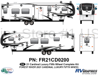 53 Piece 2021 Cardinal Luxury Fifth Wheel Complete Graphics Kit