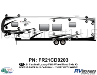 22 Piece 2021 Cardinal Luxury Fifth Wheel Roadside Graphics Kit
