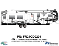 23 Piece 2021 Cardinal Luxury Fifth Wheel Curbside Graphics Kit