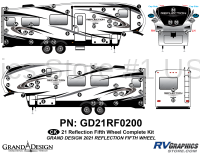 63 Piece 2021 Reflection Fifth Wheel Complete Graphics Kit