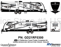 47 Piece 2021 Reflection Travel Trailer Complete Graphics Kit