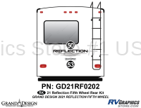 2 Piece 2021 Reflection Fifth Wheel Rear Graphics Kit