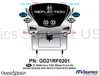 9 Piece 2021 Reflection Fifth Wheel Front Graphics Kit
