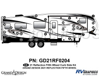 26 Piece 2021 Reflection Fifth Wheel Curbside Graphics Kit