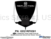 1 Piece 2021 Reflection Travel Trailer Front Graphics Kit