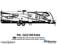 22 Piece 2021 Reflection Travel Trailer Curbside Graphics Kit