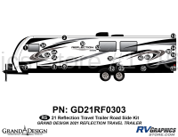 22 Piece 2021 Reflection Travel Trailer Roadside Graphics Kit