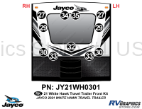 11 Piece 2021 White Hawk Travel Trailer Front Graphics Kit
