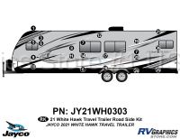 21 Piece 2021 White Hawk Travel Trailer Roadside Graphics Kit