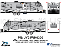 55 Piece 2021 White Hawk Travel Trailer Complete Graphics Kit