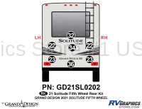 7 Piece 2021 Solitude Fifth Wheel Rear Graphics Kit