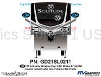 8 Piece 2021 Solitude Window Cap Fifth Wheel Front Graphics Kit