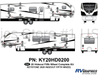 50 Piece 2020 Hideout Fifth Wheel Complete Graphics Kit