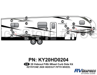23 Piece 2020 Hideout Fifth Wheel Curbside Graphics Kit