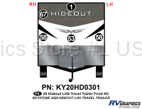 5 Piece 2020 Hideout LHS Travel Trailer Front Graphics Kit