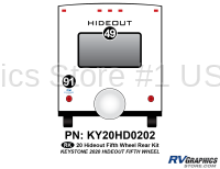2 Piece 2020 Hideout Fifth Wheel Rear Graphics Kit