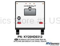 2 Piece 2020 Hideout LUX Travel Trailer Rear Graphics Kit