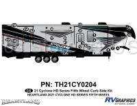 24 Piece 2021 Cyclone HD Series Fifth Wheel Curbside Graphics Kit