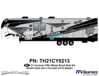 24 Piece 2021 Cyclone Fifth Wheel Roadside Graphics Kit