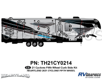 24 Piece 2021 Cyclone Fifth Wheel Curbside Graphics Kit